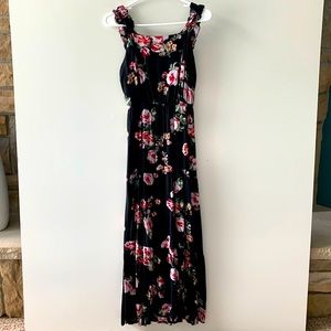 Black Floral Maxi Dress